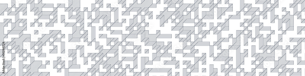 Implementation of Edward Zajec’s “Il Cubo” from 1971. Essentially a Truchet tile set of 8 tiles and rules for placement art illustration Implementation of Edward Zajec’s “Il Cubo” from 1971. Essentially a Truchet tile set of 8 tiles and rules for placement art illustration