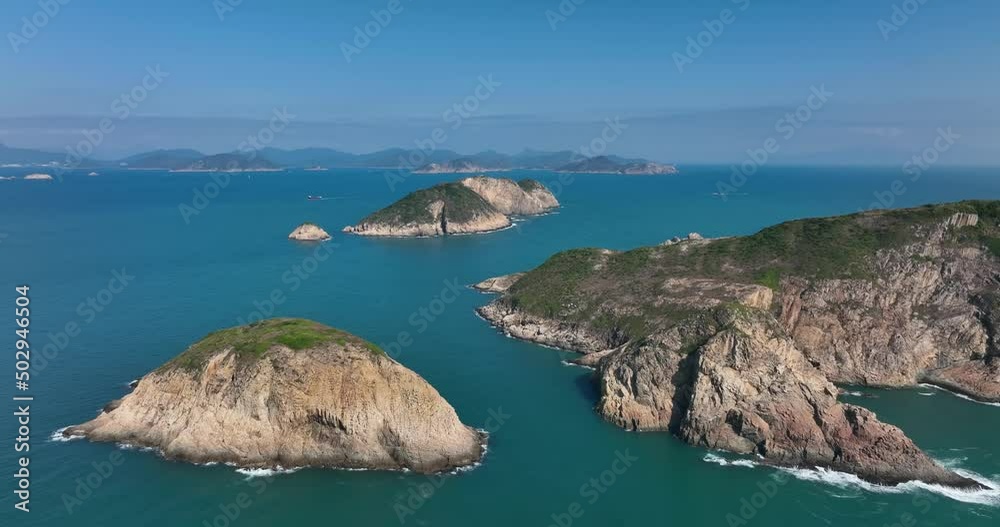 Drone fly over Hong Kong po pin chau Drone fly over Hong Kong po pin chau