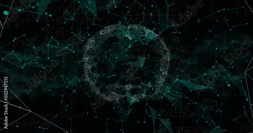 Wallpaper Mural Animation of brain and shapes on black background Torontodigital.ca