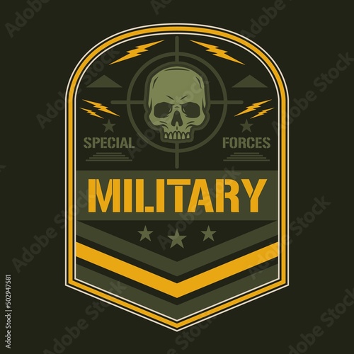 Special forces colorful vintage emblem