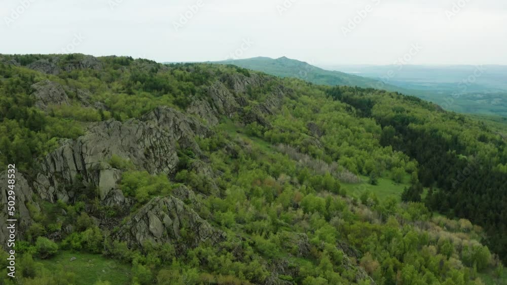 Ural Mountains, Irendyk ridge. Aerial view. Ural Mountains, Irendyk ridge. Aerial view.