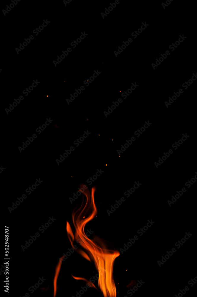 Fototapeta premium Flammes cheminée