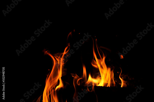 Flammes cheminée