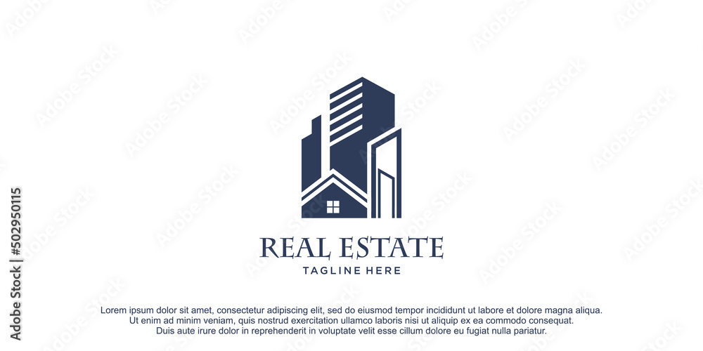 Obraz premium Real estate Logo design Premium Vector