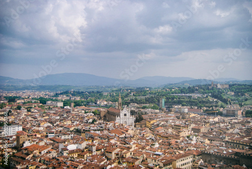 Beautiful aerial view of Florence Italy