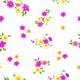 High quality vector pattern. Floral pattern. Pink small flowers.