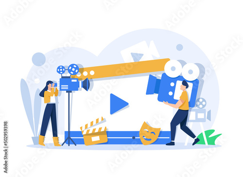 content production,Video marketing by vlogger creation film production and online content
