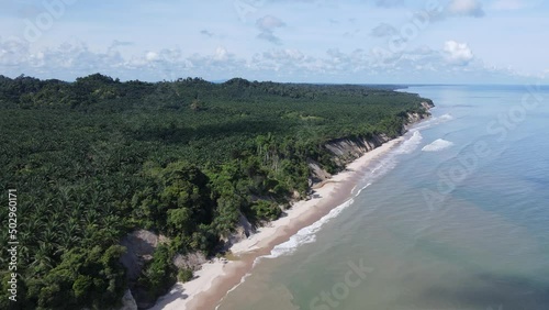 Miri, Sarawak Malaysia - May 2, 2022: The Landmark and Tourist Attraction areas of the of Miri City, with its famous beaches, rivers, city and scenic surroundings