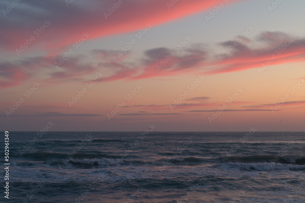 sunset over the sea,clouds, sunrise,sea, sky, water, ocean,horizon,beautiful, waves, evening,
