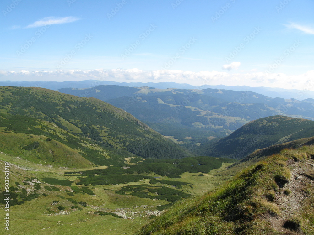 valley in the Carpathian Mountains valley in the Carpathian Mountains