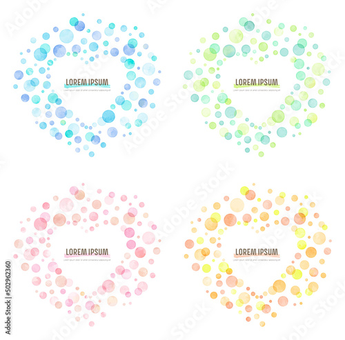 heart shaped dot frames