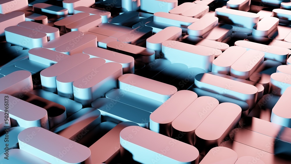 Obraz premium Abstract minimalt 3D shape background rendering illustration.