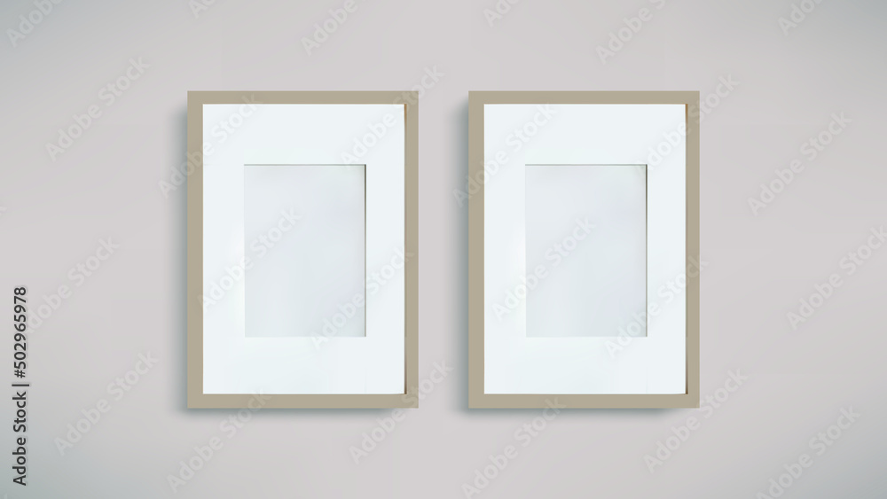 Vector graphic of wooden frame illustration. Illustration of Frame on the wall. Suitable for photos or product mockup Vector graphic of wooden frame illustration. Illustration of Frame on the wall. Suitable for photos or product mockup
