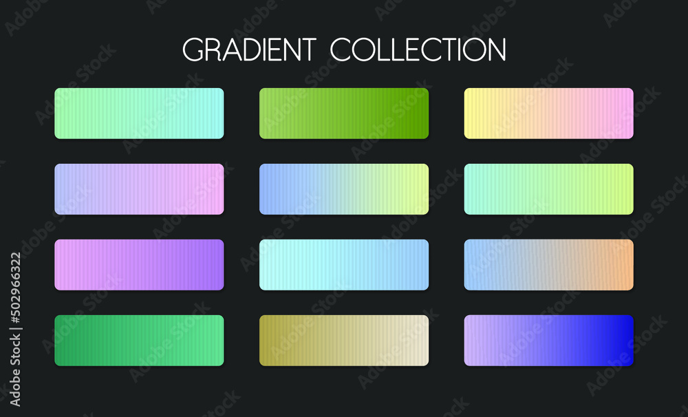 Obraz premium Collection of gradients. Set of backgrounds with a gradient