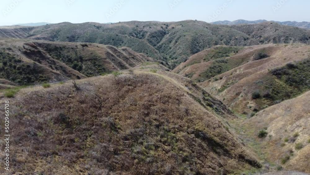 A UAV Aerial Drone Survey of Southern california Chaparral Environment Hills above the Live Oak Canyon Valley A UAV Aerial Drone Survey of Southern california Chaparral Environment Hills above the Live Oak Canyon Valley