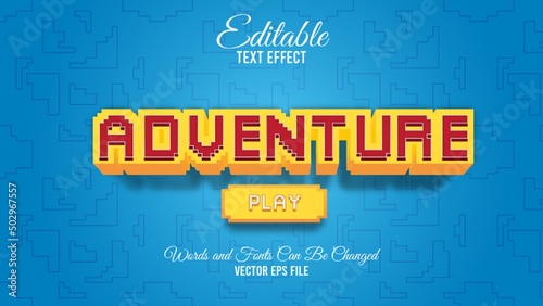 Adventure editable text effect