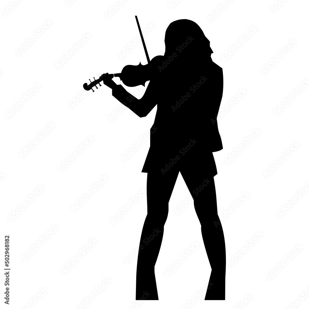 black silhouette of a man playing the violin on a white background, graphics, outline black silhouette of a man playing the violin on a white background, graphics, outline