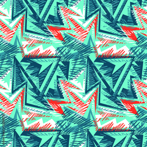 Abstract urban pattern with curved geometry elements and curved lines