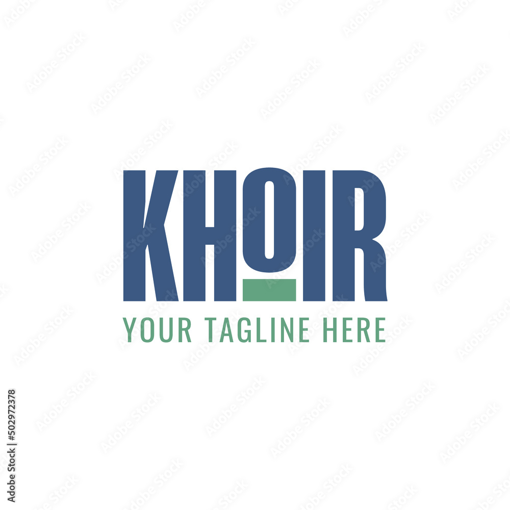 Simple Typography Logo in Arabic Named Khoir