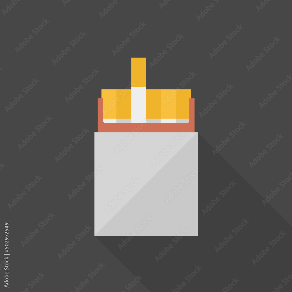 pack of cigarettes flat vector icon illustration pack of cigarettes flat vector icon illustration