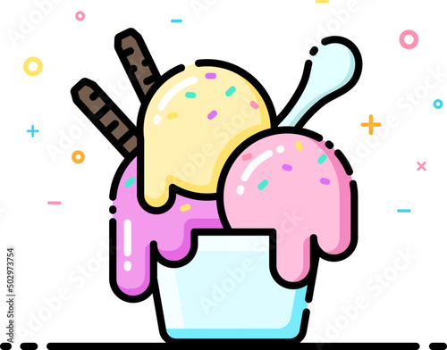 Ice cream cup icon
