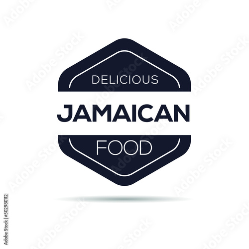 Creative (Jamaican food) logo, sticker, badge, label, vector illustration.