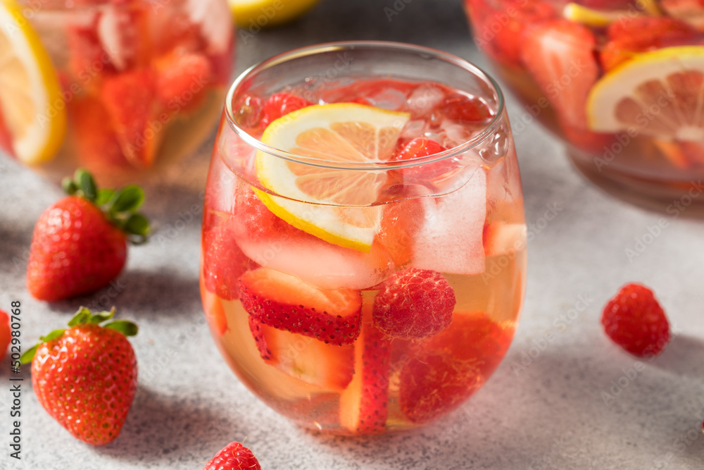 Boozy Refreshing Rose Wine Sangria