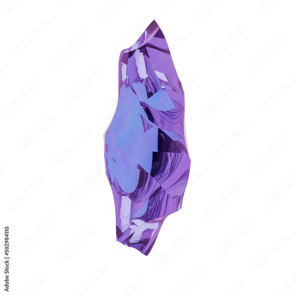 Purple mineral crystal