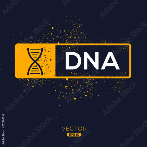 Creative (DNA) Icon, Deoxyribonucleic acid, Vector sign. photo