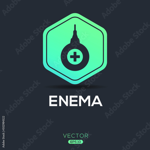 Creative (Enema) Icon, Vector sign.