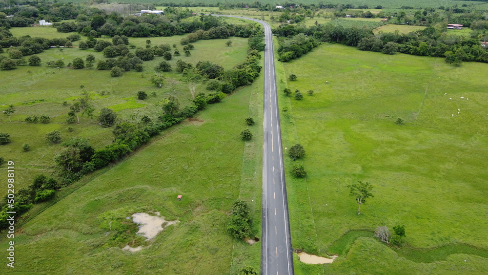 landscapes of nature from the air in colombia