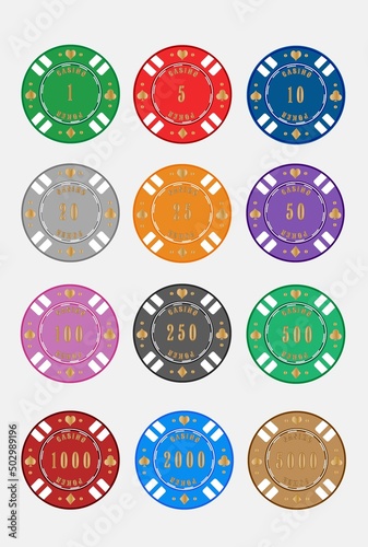 Casino poker chips.Used for web design,illustration,posters,banners,backgrounds.