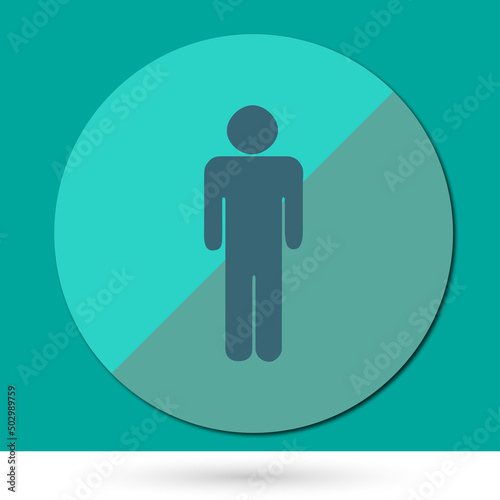 human figure button