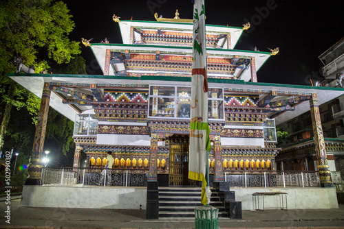 phuentsholing buddhist temple on night 01