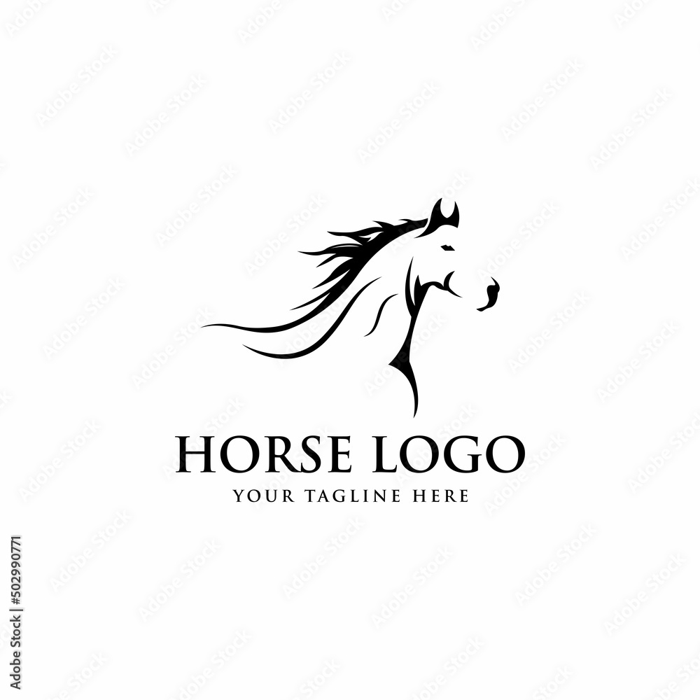 Fast speed horse logo design Fast speed horse logo design