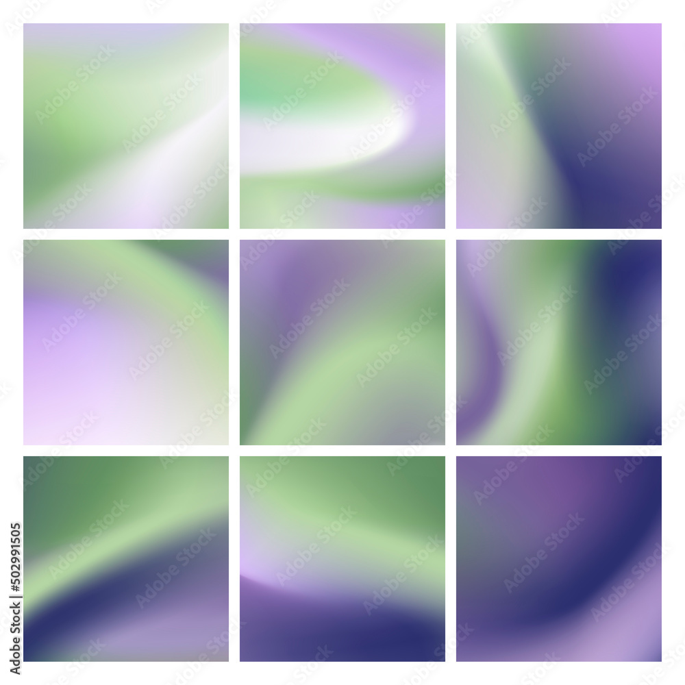 Set of abstract blurred backgrounds of lavender shades