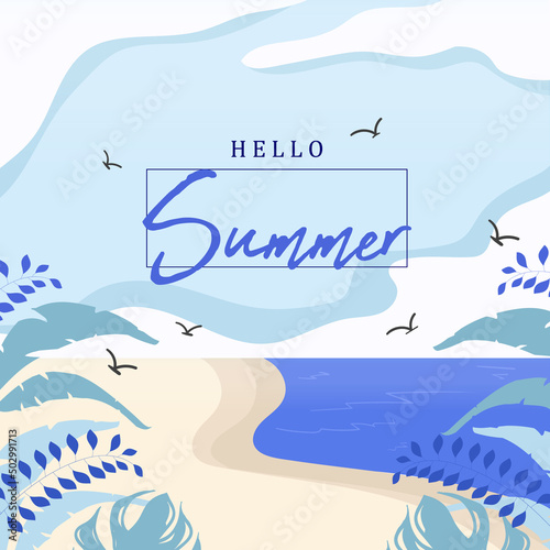 Colorful Summer background layout banners design.