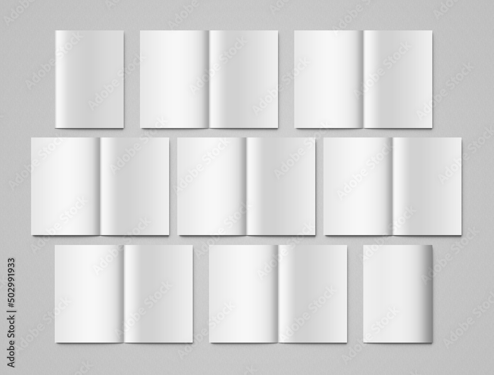 3d mockup illustrations for book saddle stitch binding and perfect binding 3d mockup illustrations for book saddle stitch binding and perfect binding