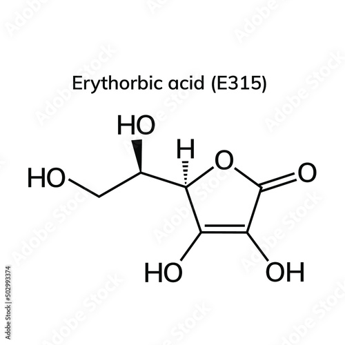 Structural chemical formula on white background 