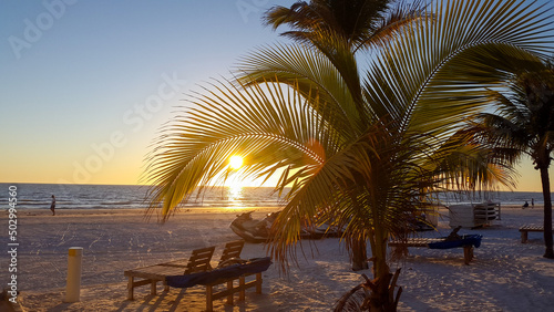 Sonnenuntergang am Strand von Florida