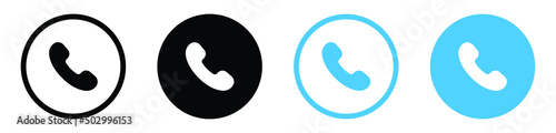 call icon, contact us telephone icon. communication phone icons