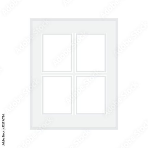 Window Sill, White Window Frame Icon Symbol, Glass Door, Window Frame Background, Window Frame, Vector Illustration Background