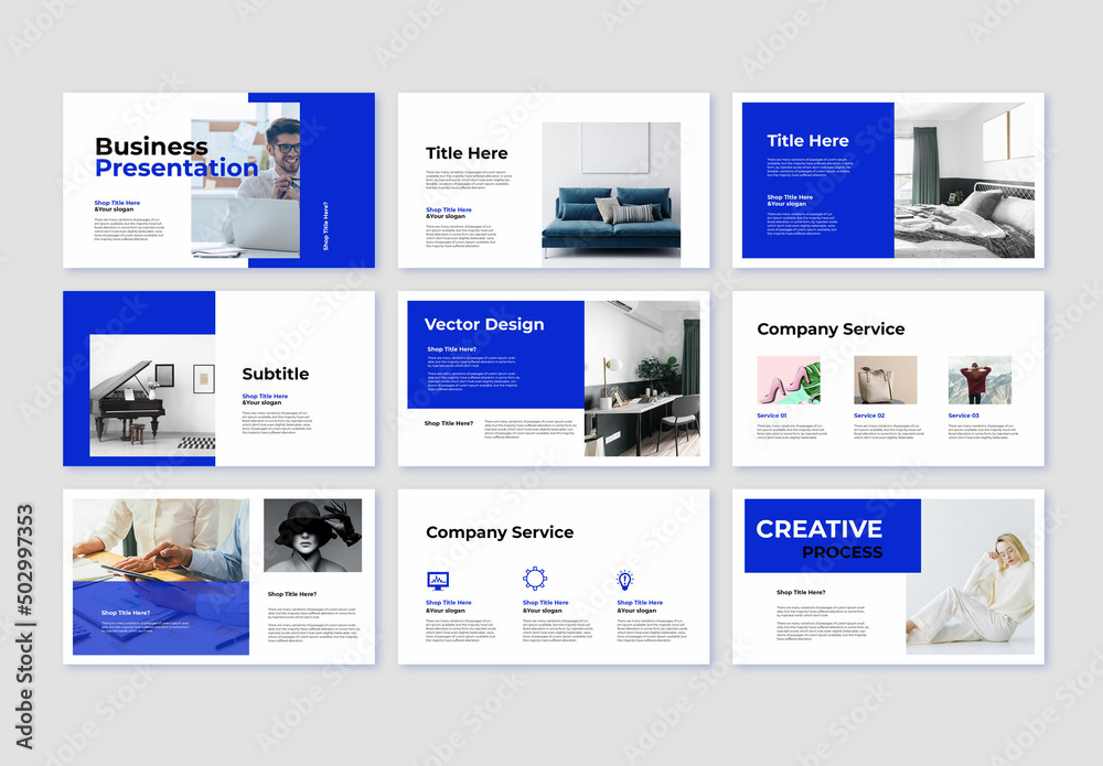 Business Presentation Layout Stock Template | Adobe Stock