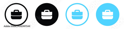Work job bag icon, briefcase icon. jobs icons