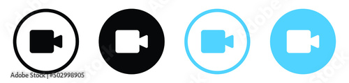 video camera icon for streaming , facetime icons video call symbol