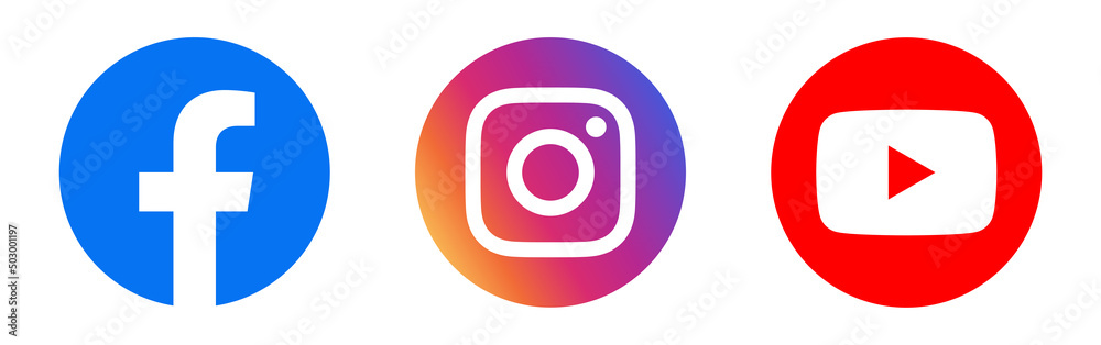 Facebook Instagram Youtube Logo Collection Of Popular Social Media Facebook Instagram Youtube Logo Collection Of Popular Social Media