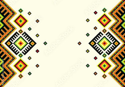 Ukrainian national folklore embroidery style. Geometric ethnic pattern.  Vector illustration