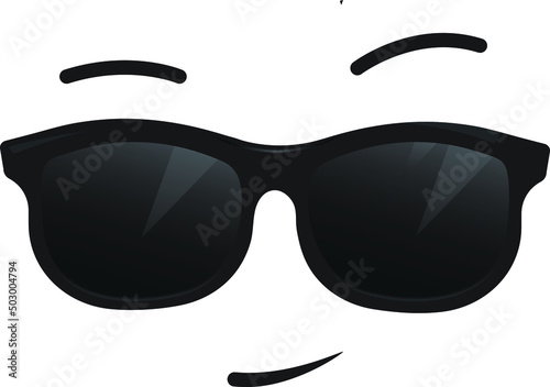 Black Sunglass with facial expression
