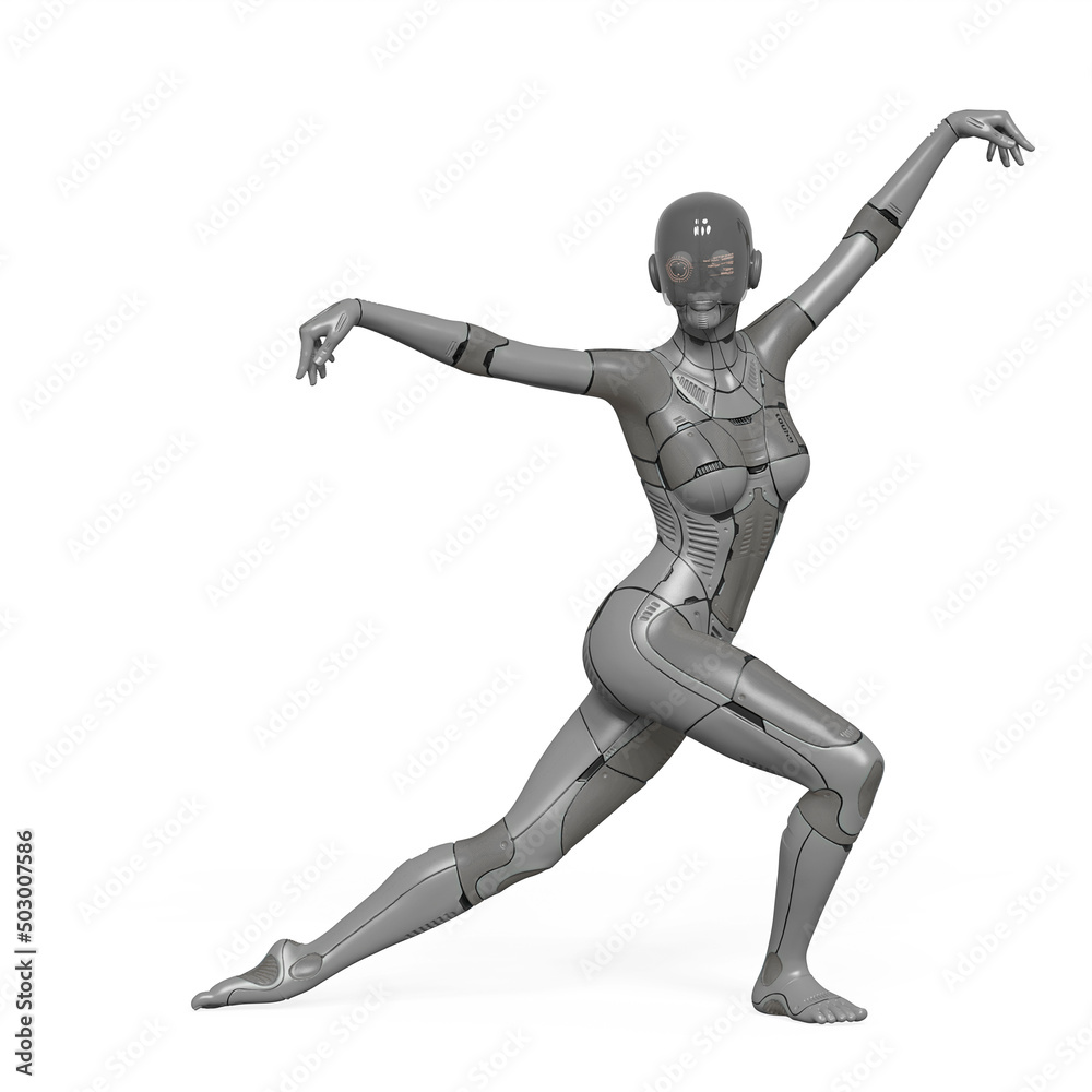 gynoid girl is doing a ballet dance gynoid girl is doing a ballet dance