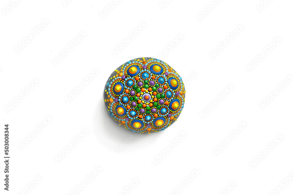 Beautiful colorful hand painted dot mandala Beautiful colorful hand painted dot mandala